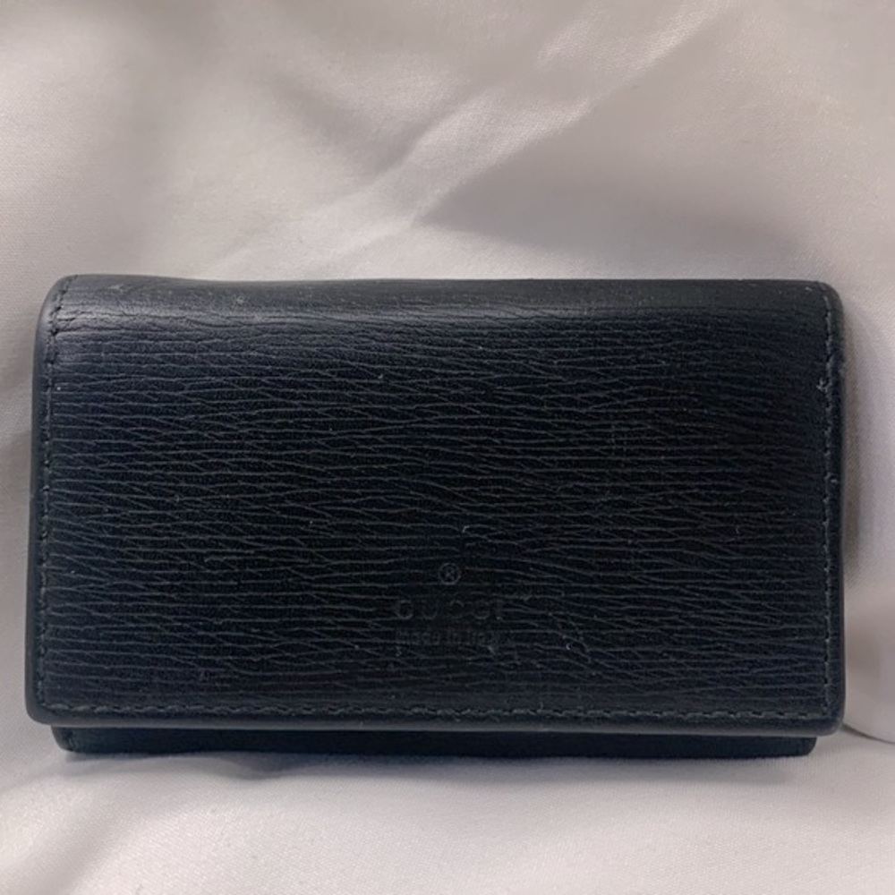 Gucci black grained leather 6 key ring holder made in Italy - Picture 11 of 11